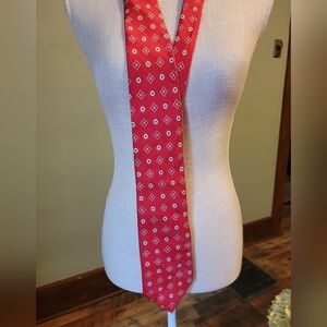 Serica Elite Hand Made in Italy Tie 100% Silk Christmas Red Gift